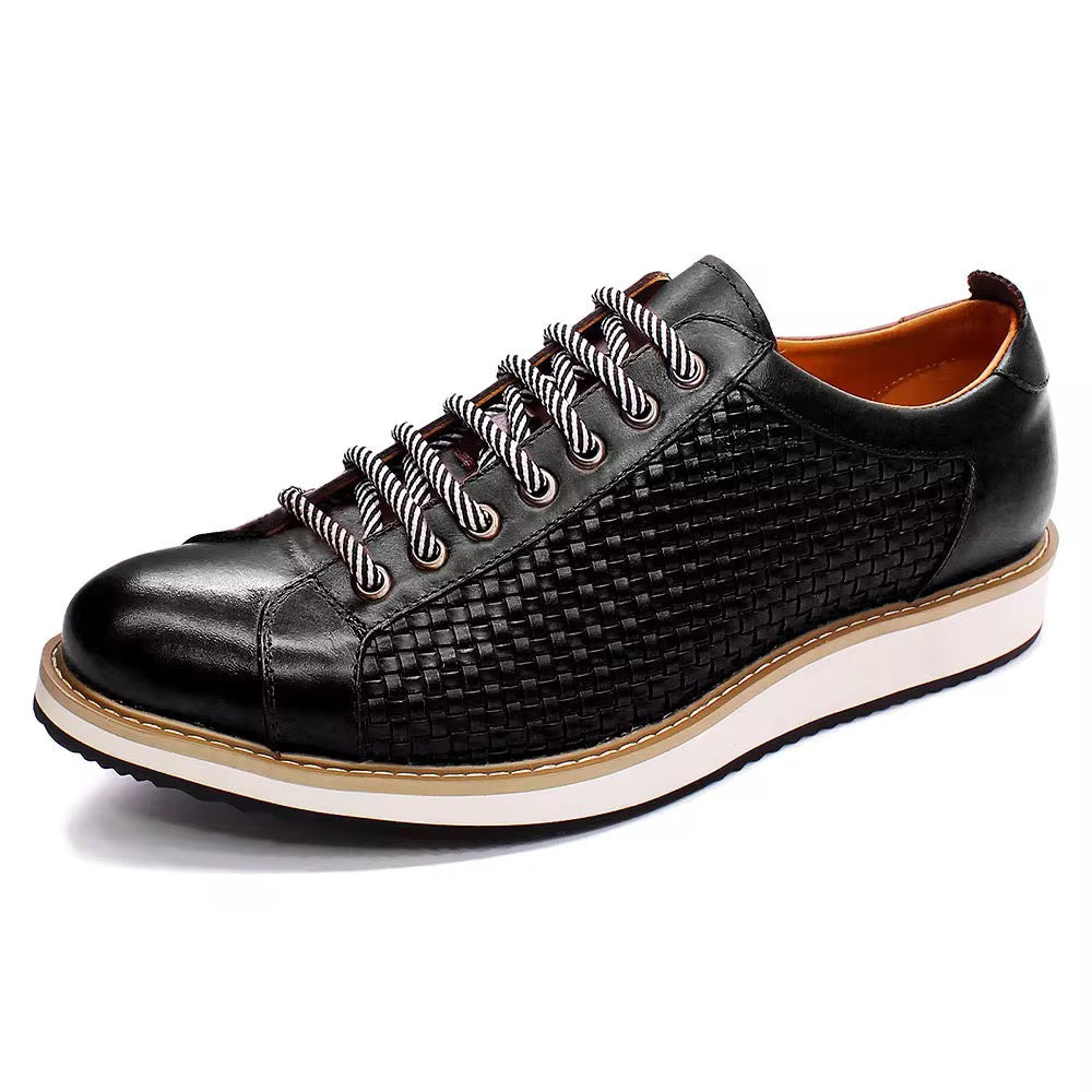 ￼ZLeatherShoes Urban Crest Leather Sneakers