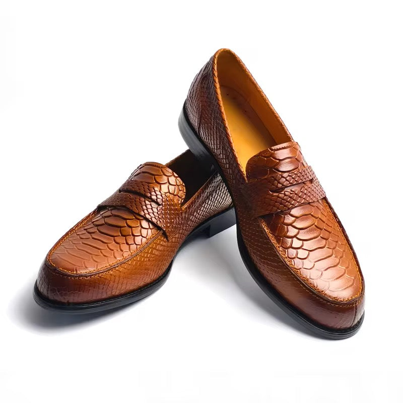 Z. Cognac Textured Loafer