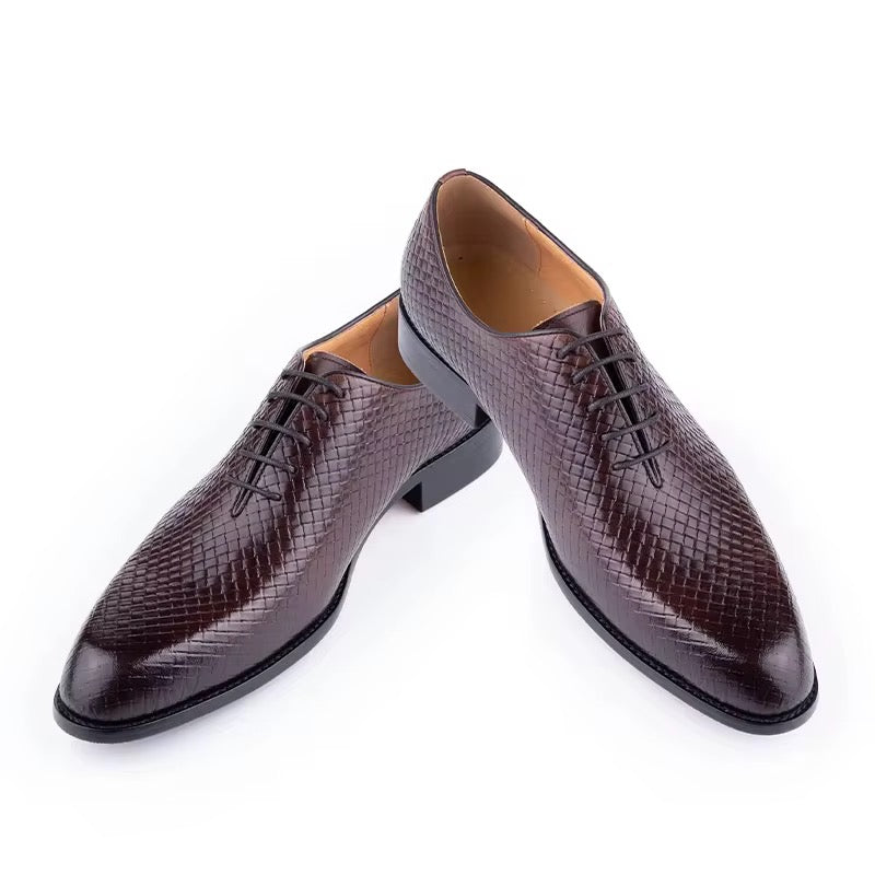 Men’s Luxury Genuine Leather Oxford Dress Shoes – Italian Handcrafted Design