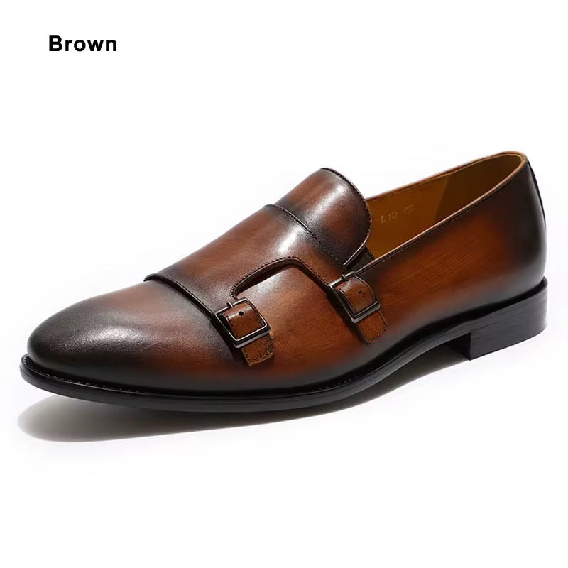 Elegant Double-Buckle Dress Loafers