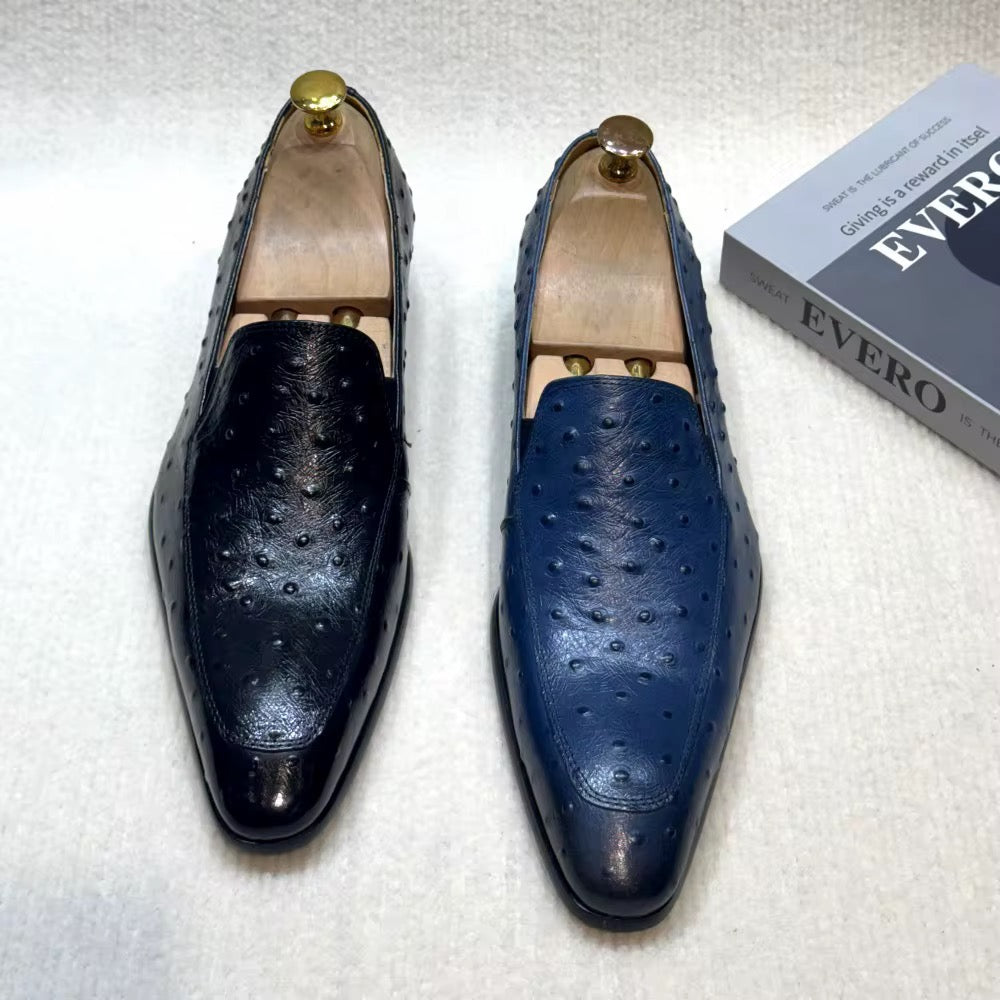 Elegant blue and black Leather Loafers – Timeless Design & All-Day Comfort