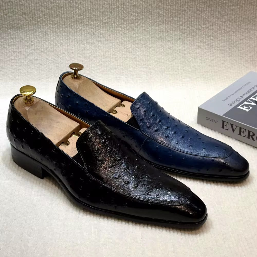Elegant blue and black Leather Loafers – Timeless Design & All-Day Comfort