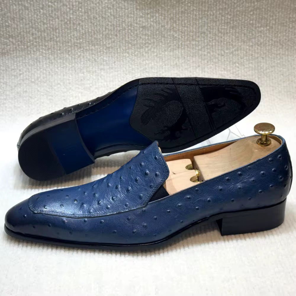 Elegant blue and black Leather Loafers – Timeless Design & All-Day Comfort