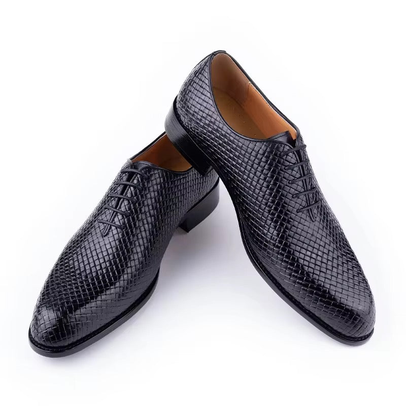 Men’s Luxury Genuine Leather Oxford Dress Shoes – Italian Handcrafted Design