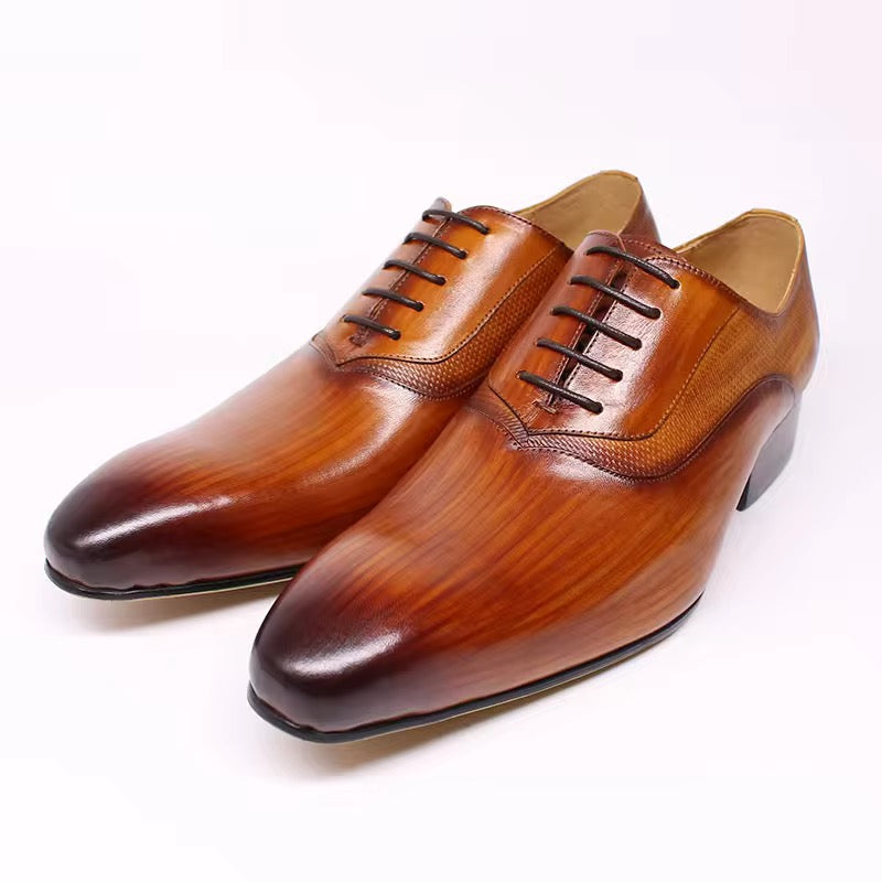 Cognac Patina Oxford Shoes