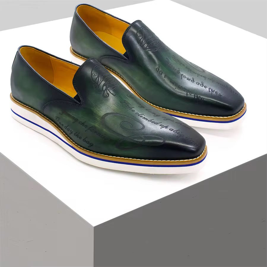 ZLeatherShoes Urban Crest Leather Sneakers