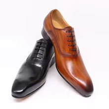 Cognac Patina Oxford Shoes