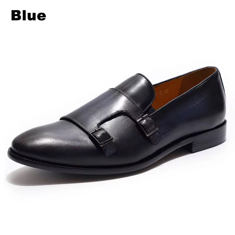 Elegant Double-Buckle Dress Loafers