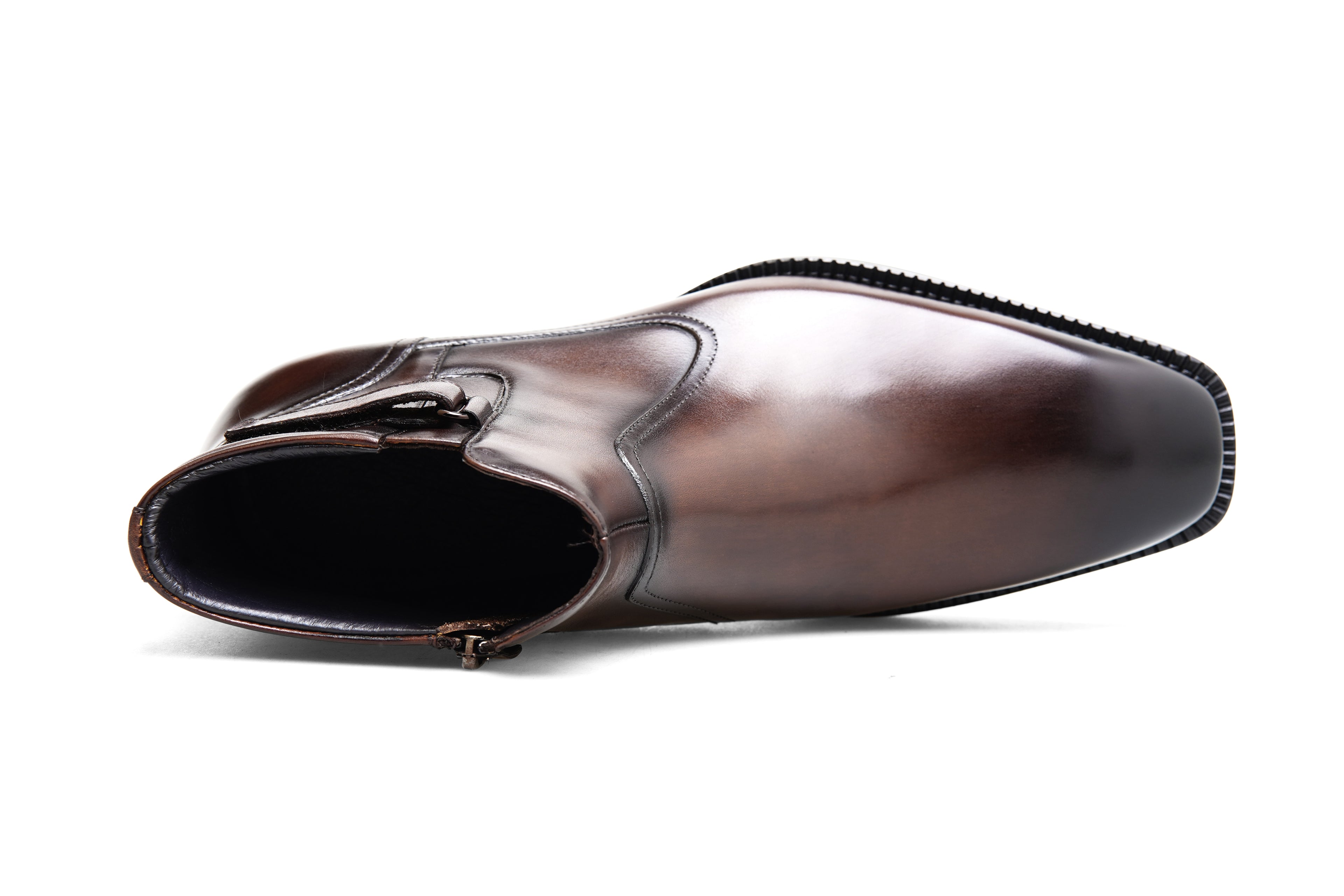 ZLeather Artisan Brogue Boot – Handcrafted Cow Leather Elegance