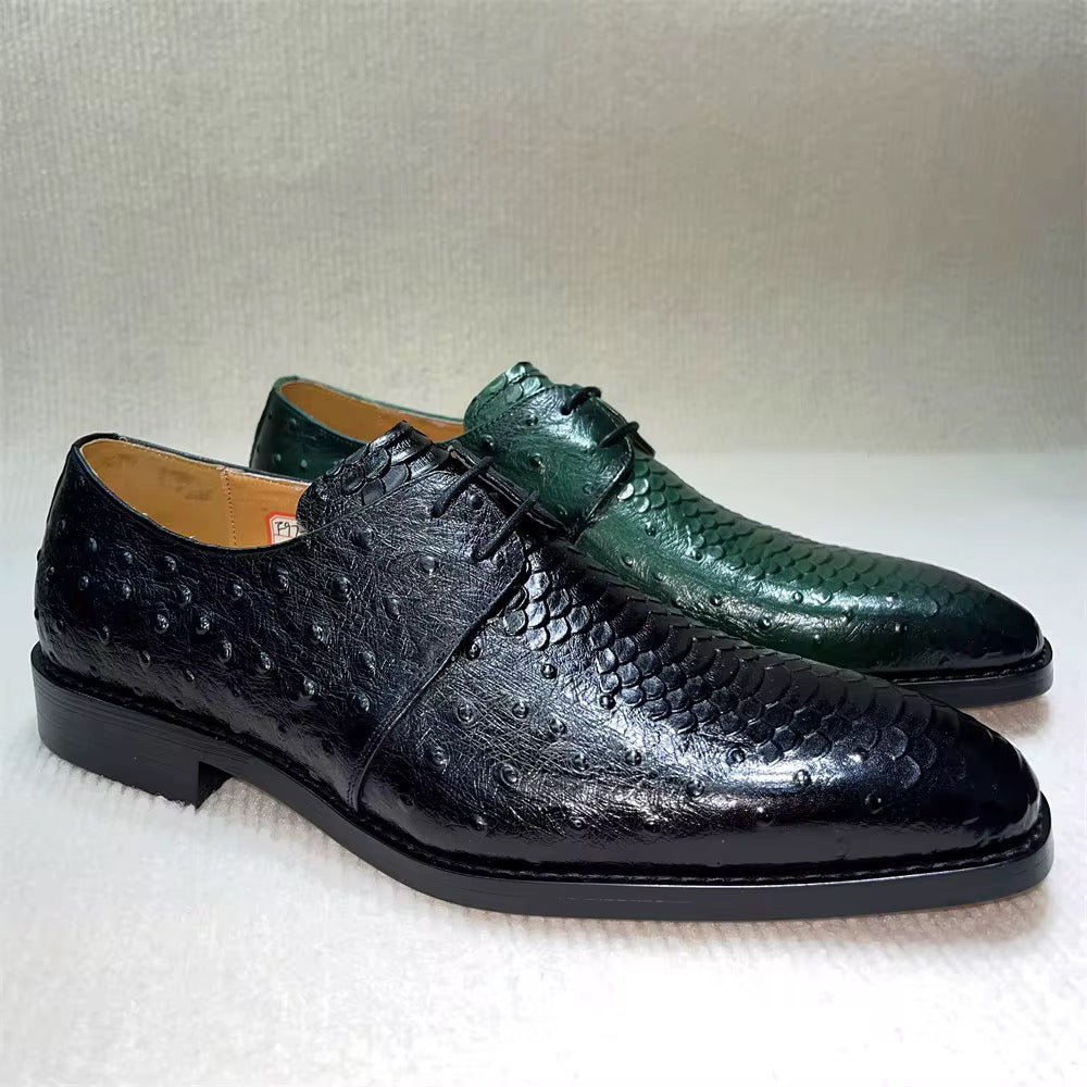 Green black crocodile