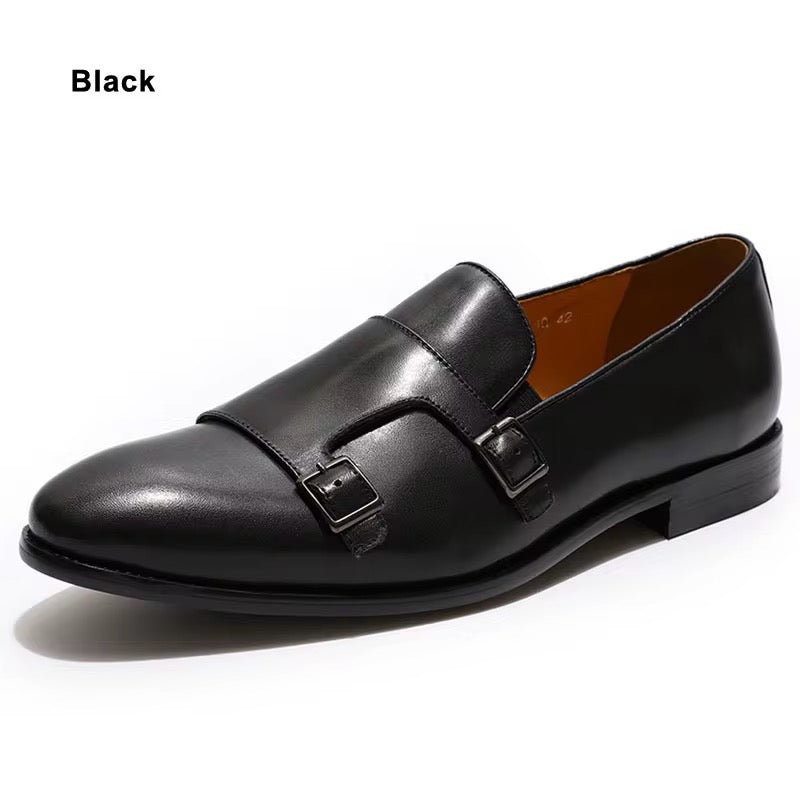 Elegant Double-Buckle Dress Loafers