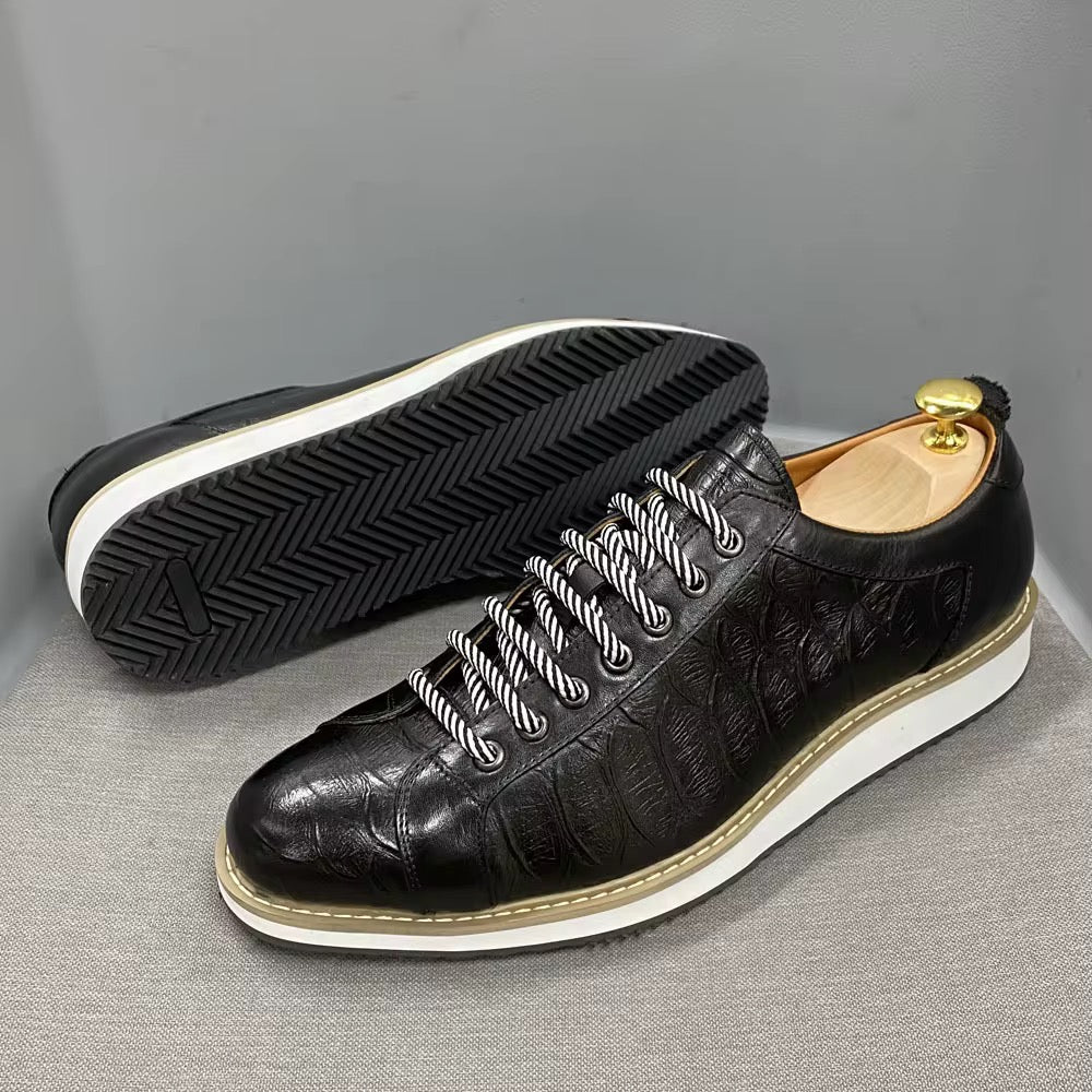 ￼ZLeatherShoes Urban Crest Leather Sneakers